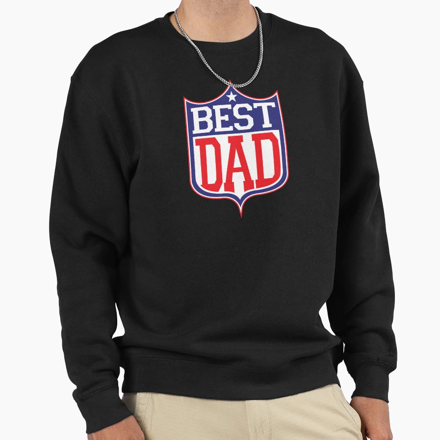 Best Dad Football Sweatshirt - Graphic Print Unisex - T-Shirt, Sweatshirt, Hoodie