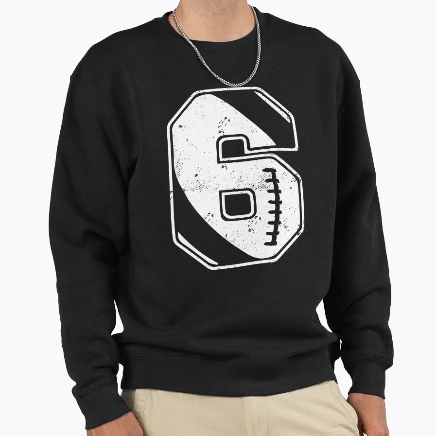 Football 6 Sweatshirt - Fun Novelty Design for Adults - T-Shirt, Sweatshirt, Hoodie