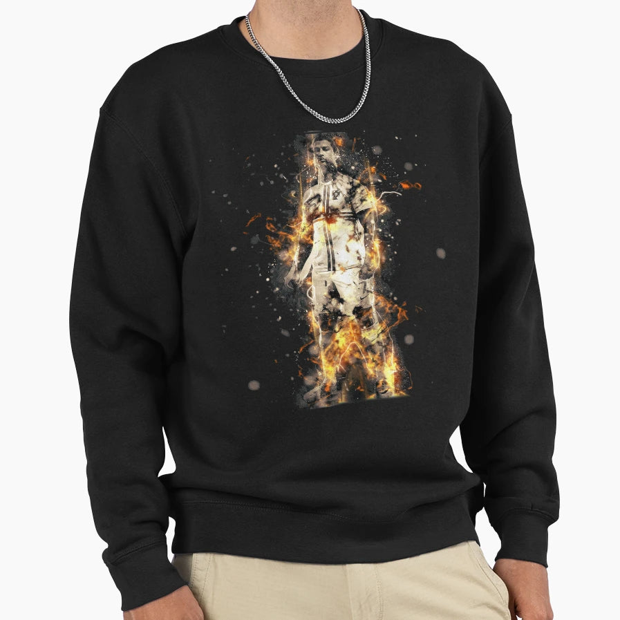 Ronaldo Fire Cristiano Cr7 Soccer S T-Shirt - Custom Art Print Unisex - T-Shirt, Sweatshirt, Hoodie