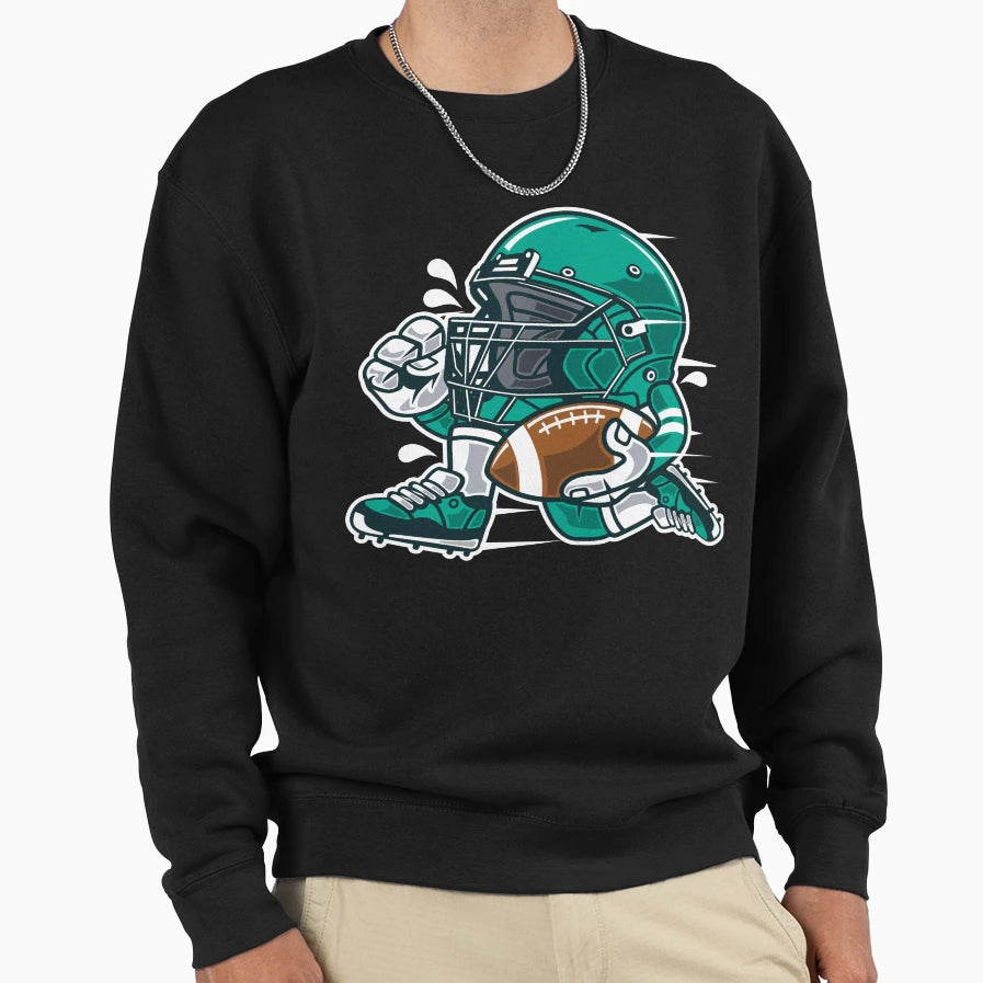 Digital Drawing Football Player Sweatshirt - Aesthetic Graphic Unisex - T-Shirt, Sweatshirt, Hoodie