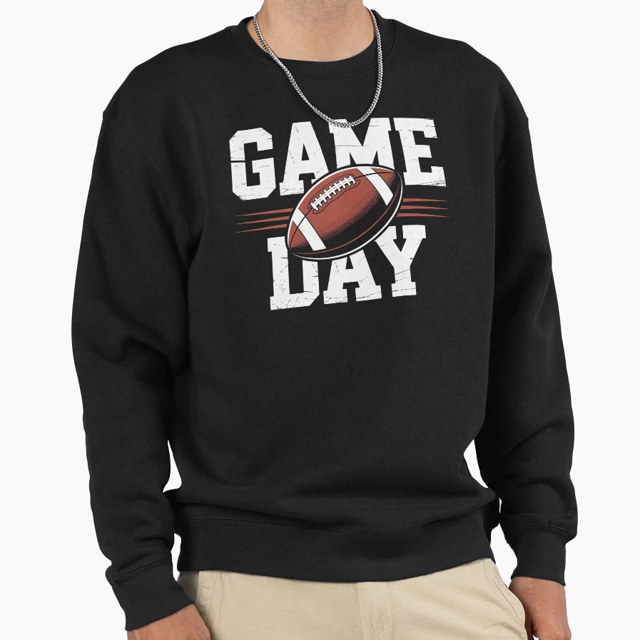 Game Day Football Distressed Sports T-Shirt - Streetwear Style for Adults - T-Shirt, Sweatshirt, Hoodie