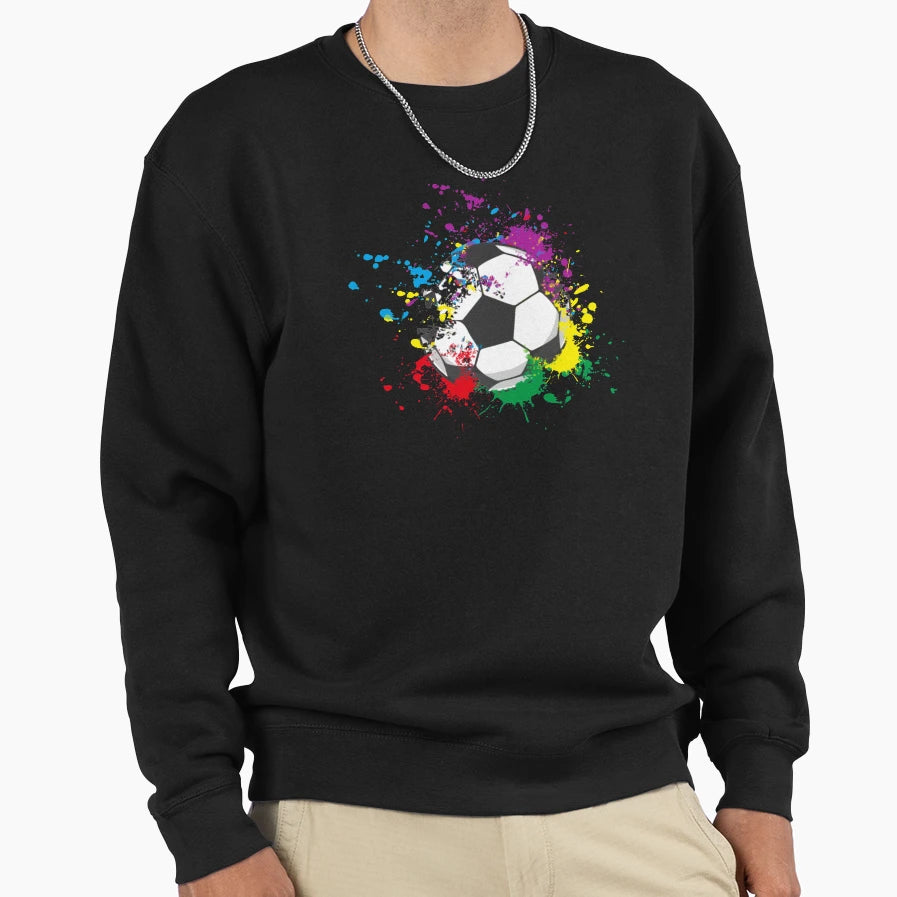Soccer Colored Sweatshirt - Aesthetic Graphic for Adults - T-Shirt, Sweatshirt, Hoodie