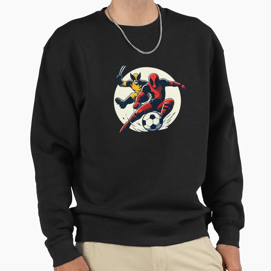 Deadp00L W0Lverine Playing Soccer Sweatshirt - Streetwear Style Men Women - T-Shirt, Sweatshirt, Hoodie