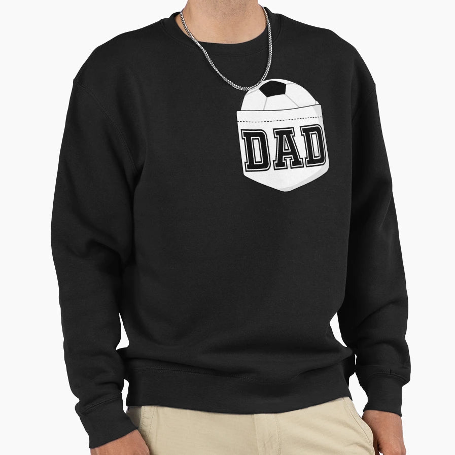 Soccer Dad Football Breast Pocket T-Shirt - Minimalist Print Men Women - T-Shirt, Sweatshirt, Hoodie