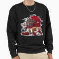 Football Helmet Running Sweatshirt - Graphic Print Men Women - T-Shirt, Sweatshirt, Hoodie