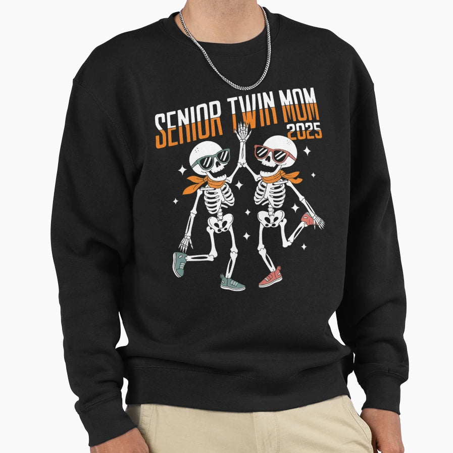 Senior Twin Mom Graduates Twins Sweatshirt - Graphic Print Unisex - T-Shirt, Sweatshirt, Hoodie