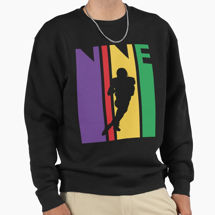9Th Birthday Gift Nine Colorful Sweatshirt - Trendy Graphic Men Women - T-Shirt, Sweatshirt, Hoodie