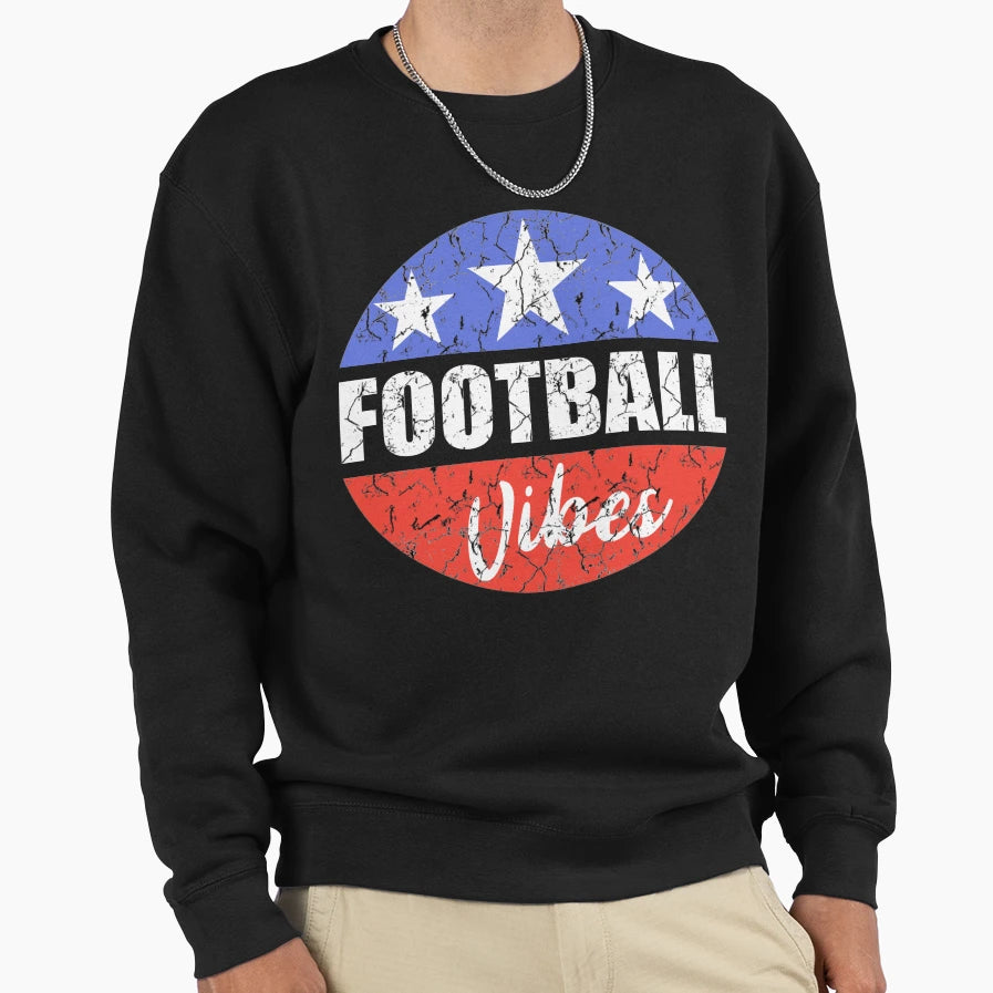 American Football Distress Usa Flag T-Shirt - Novelty Apparel Unisex - T-Shirt, Sweatshirt, Hoodie