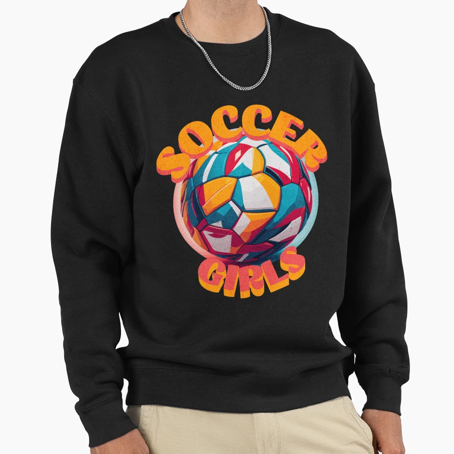Soccer Power Colorful Soccer Sweatshirt - Casual Everyday Wear Unisex - T-Shirt, Sweatshirt, Hoodie