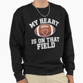 Funny Heart Is That Field Football Mom Sweatshirt - Minimalist Print Unisex - T-Shirt, Sweatshirt, Hoodie