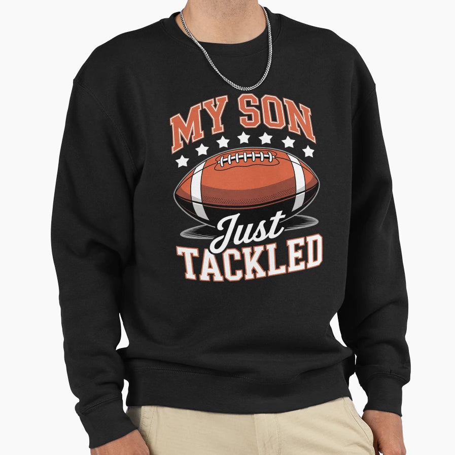 Game Day Football My Son Just Sweatshirt - Casual Everyday Wear for Adults - T-Shirt, Sweatshirt, Hoodie