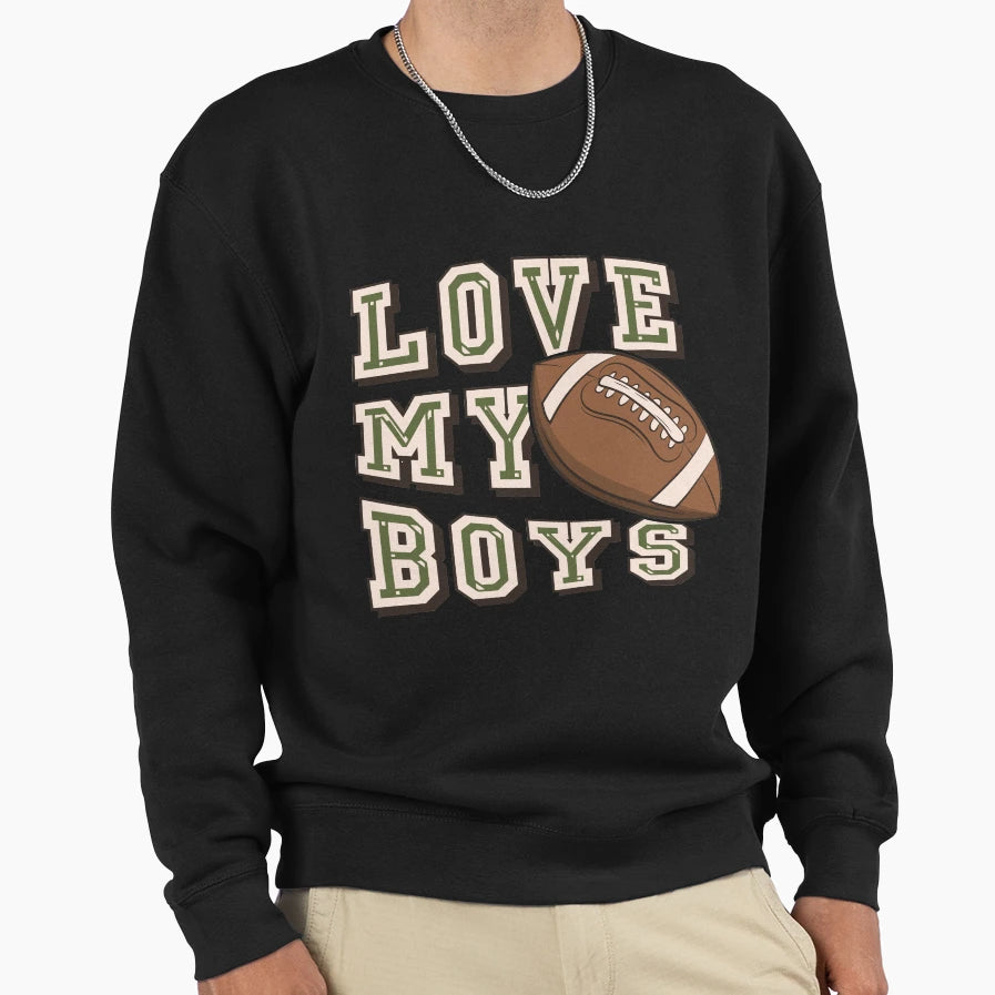 Love My American Football Rugby Mom Sweatshirt - Trendy Graphic for Adults - T-Shirt, Sweatshirt, Hoodie