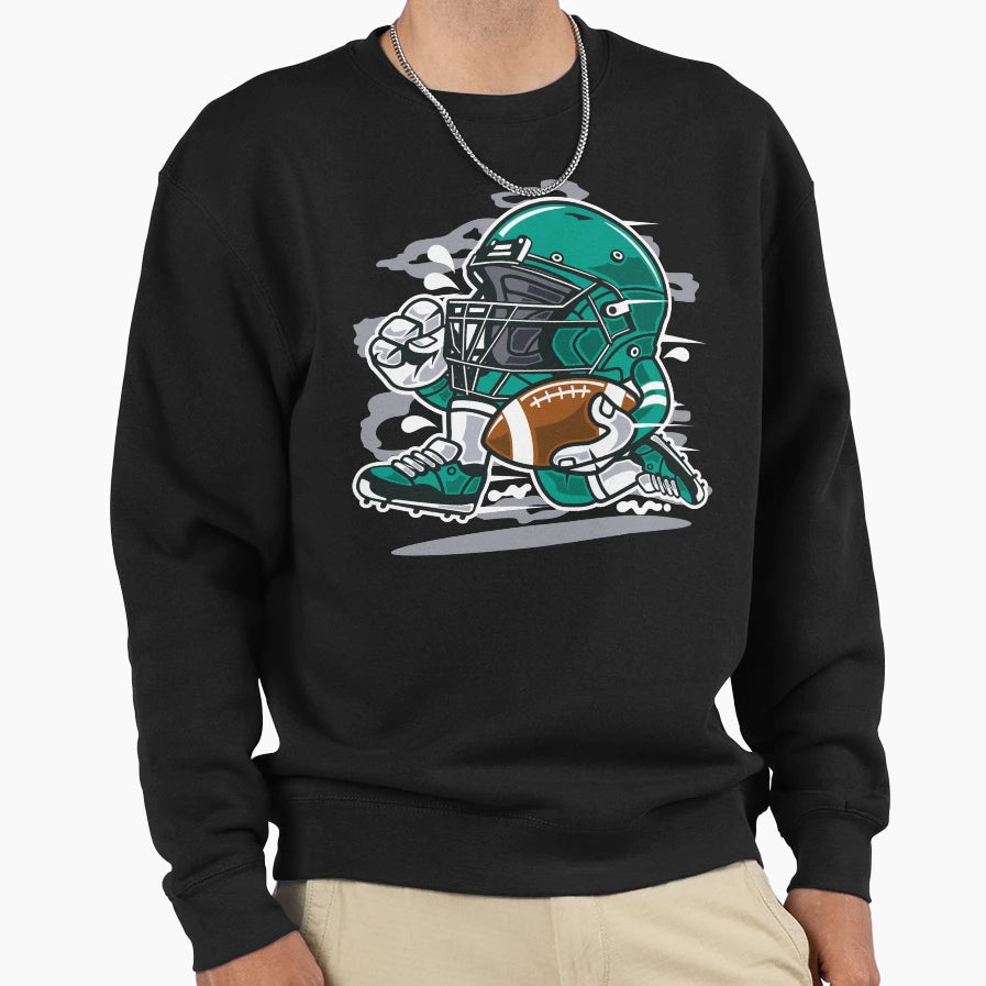 Football Player Sweatshirt - Aesthetic Graphic for Adults - T-Shirt, Sweatshirt, Hoodie