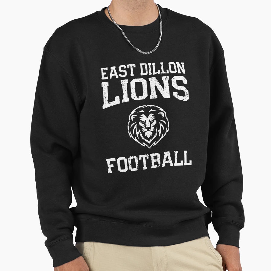 East Dillon Lions Football Sweatshirt - Aesthetic Graphic Men Women - T-Shirt, Sweatshirt, Hoodie