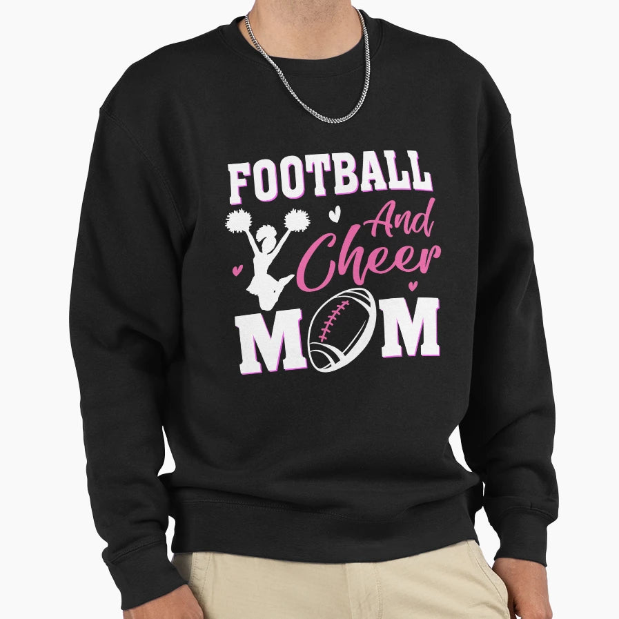Womens Funny Cheerleading Mom Sweatshirt - Minimalist Print for Adults - T-Shirt, Sweatshirt, Hoodie