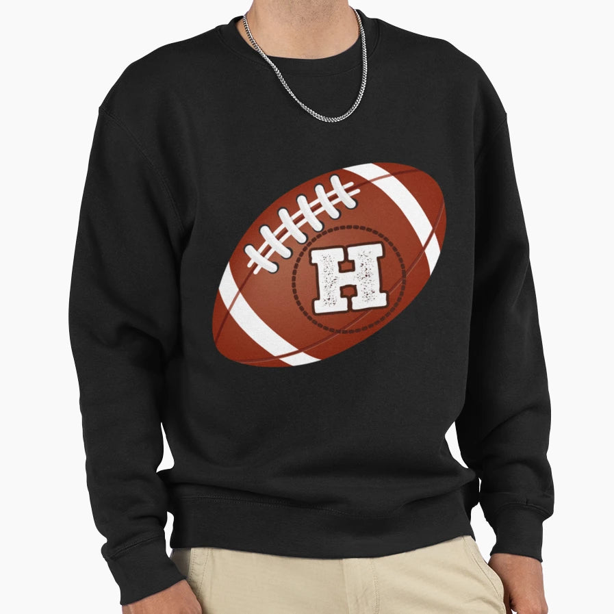 Monogram H Circle Letter Football T-Shirt - Streetwear Style Men Women - T-Shirt, Sweatshirt, Hoodie