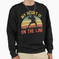My Heart Is Line Football Sweatshirt - Fun Novelty Design for Adults - T-Shirt, Sweatshirt, Hoodie