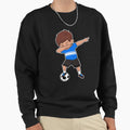 Dabbing Soccer Player Blue Soccer Sweatshirt - Minimalist Print Unisex - T-Shirt, Sweatshirt, Hoodie