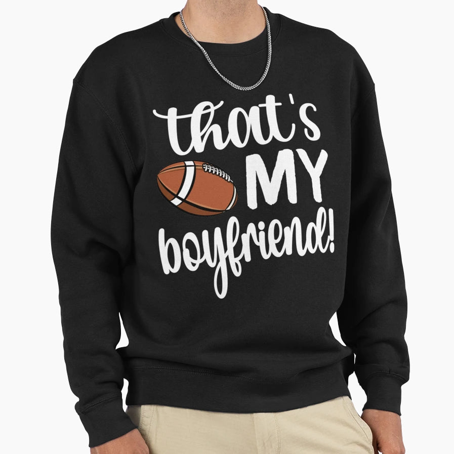 Proud Football Girlfriend Football T-Shirt - Unique Graphic for Adults - T-Shirt, Sweatshirt, Hoodie