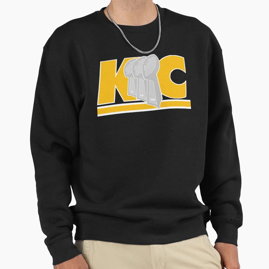 Kansas City 3 Time Champions Sweatshirt - Unique Graphic Unisex - T-Shirt, Sweatshirt, Hoodie