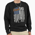 Coach Dad American Flag Father Sweatshirt - Aesthetic Graphic Men Women - T-Shirt, Sweatshirt, Hoodie