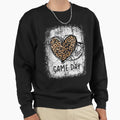 Womens Game Day Leopard Heart Sweatshirt - Graphic Print Men Women - T-Shirt, Sweatshirt, Hoodie