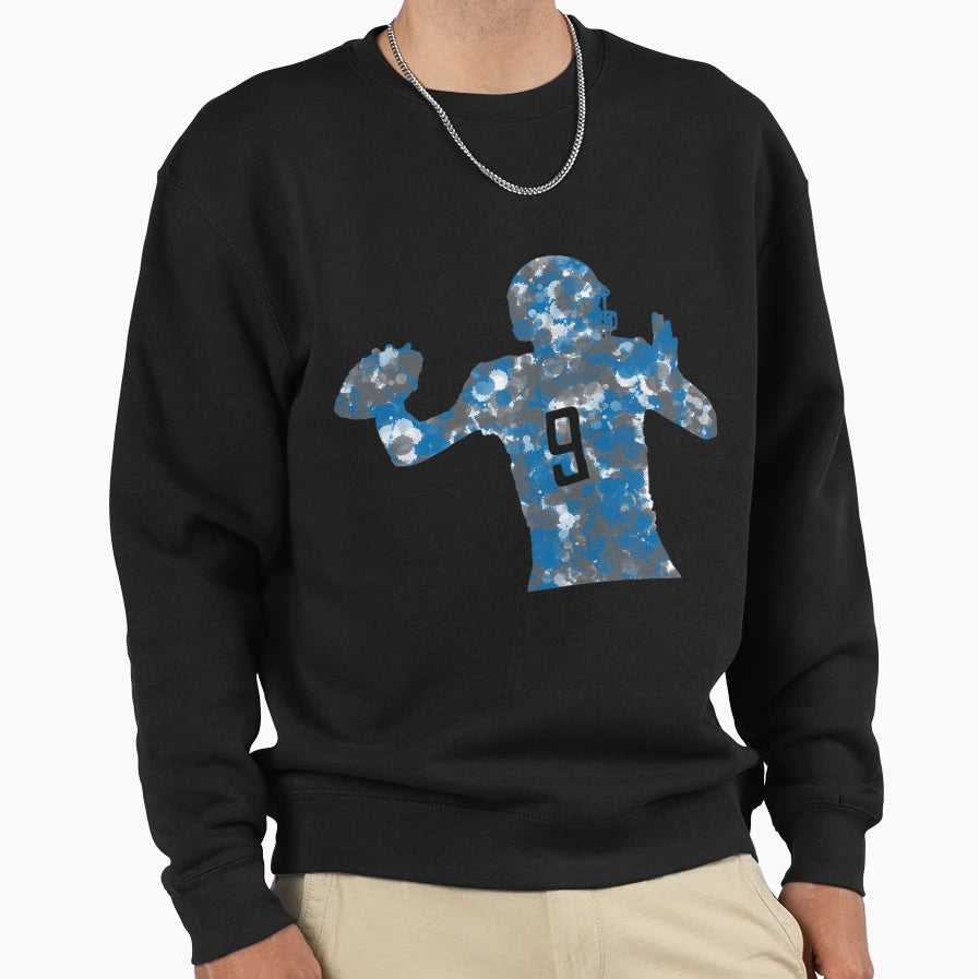 Splatter Stafford Detroit Football Sweatshirt - Novelty Apparel Men Women - T-Shirt, Sweatshirt, Hoodie
