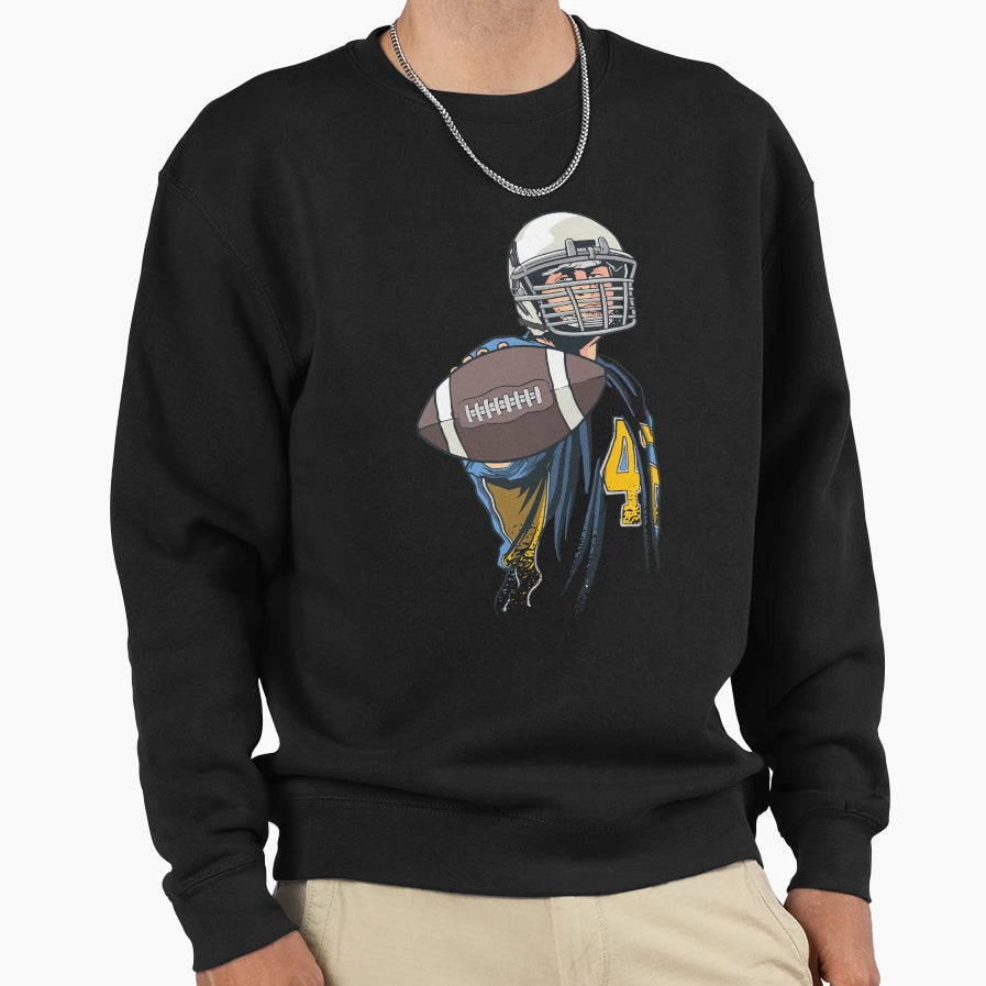American Football Sports Fitness Sweatshirt - Trendy Graphic Men Women - T-Shirt, Sweatshirt, Hoodie