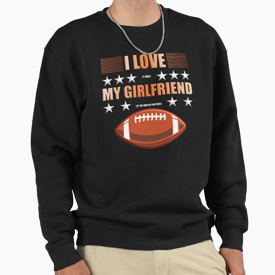 American Football Valentines Day Sweatshirt - Novelty Apparel Men Women - T-Shirt, Sweatshirt, Hoodie
