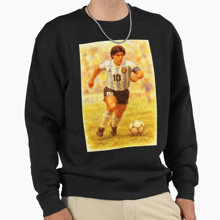 Diego Maradona Football Legend Sweatshirt - Trendy Graphic for Adults - T-Shirt, Sweatshirt, Hoodie