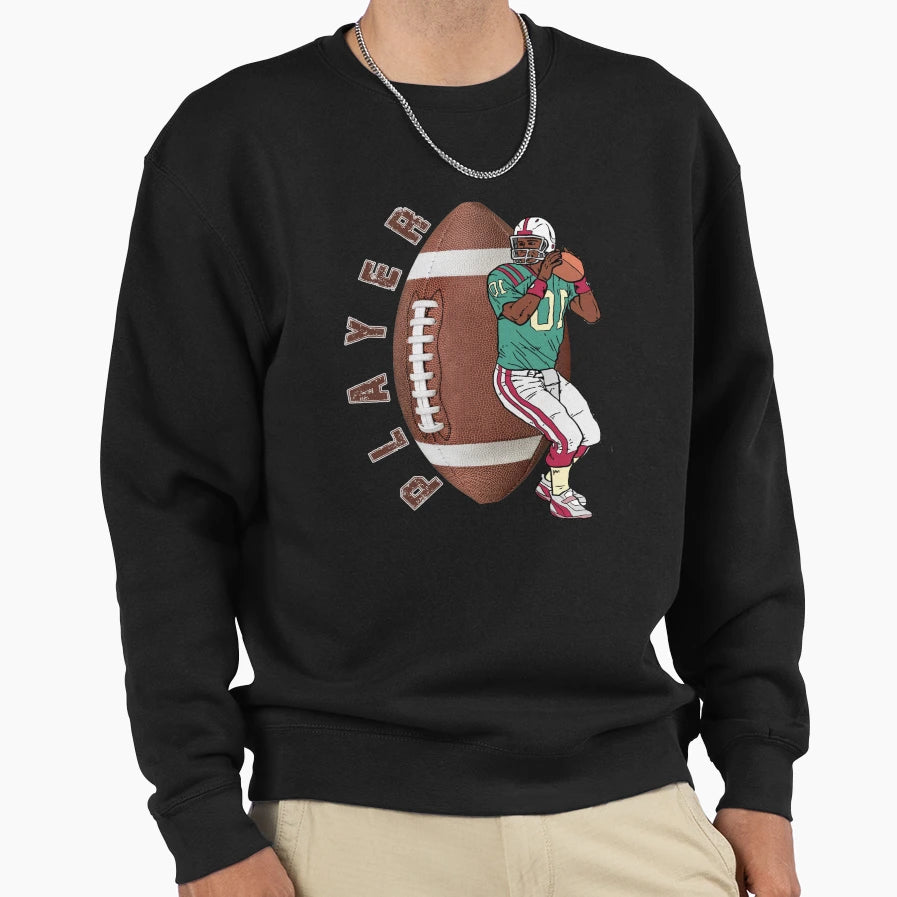 Football Player American Football T-Shirt - Casual Everyday Wear Unisex - T-Shirt, Sweatshirt, Hoodie
