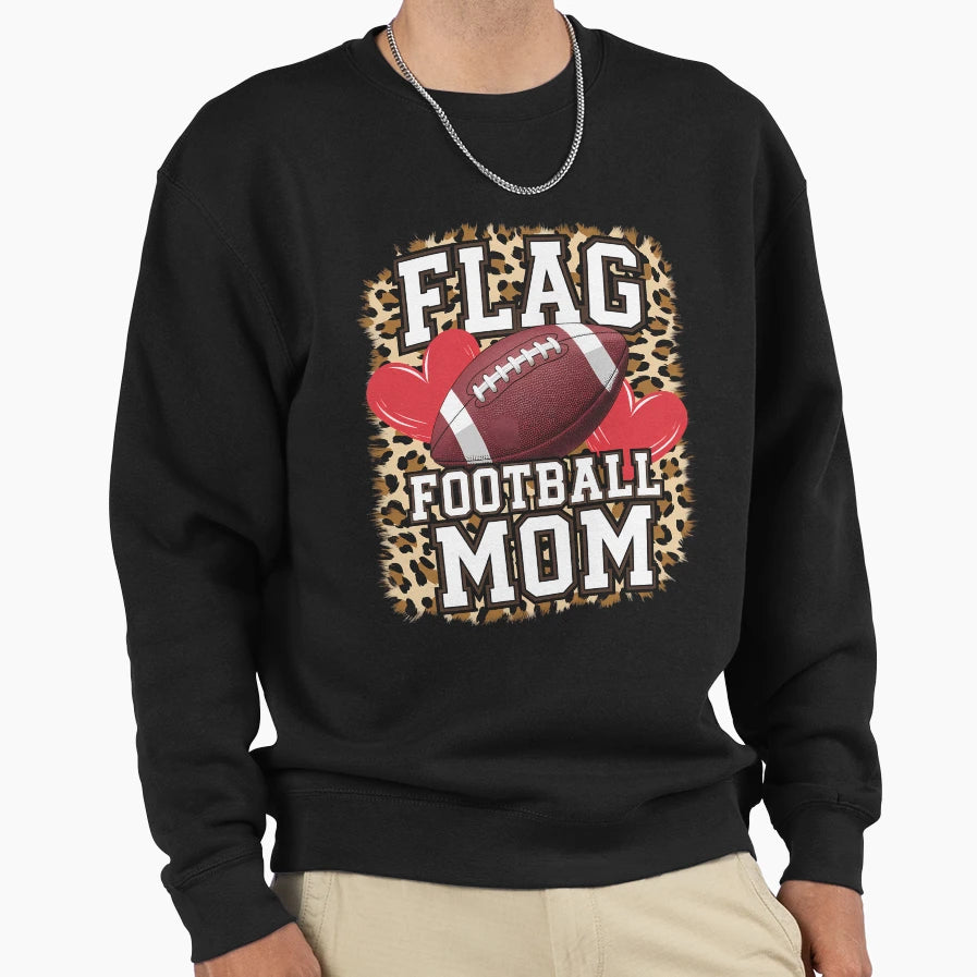 Flag Football Mom Mothers Day Sweatshirt - Unique Graphic Men Women - T-Shirt, Sweatshirt, Hoodie
