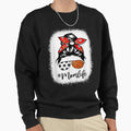 Bleached Mom Life Soccer Skull Sweatshirt - Minimalist Print for Adults - T-Shirt, Sweatshirt, Hoodie