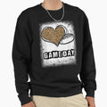 Game Day Leopard Heart Football Sweatshirt - Trendy Graphic for Adults - T-Shirt, Sweatshirt, Hoodie