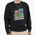 10 Years Being Legendary Soccer 10Th Sweatshirt - Trendy Graphic Unisex - T-Shirt, Sweatshirt, Hoodie