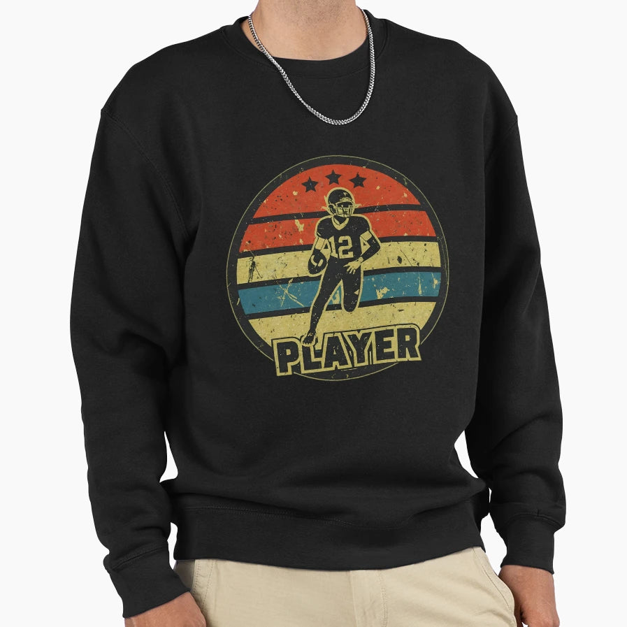Football Player Sweatshirt - Unique Graphic Men Women - T-Shirt, Sweatshirt, Hoodie