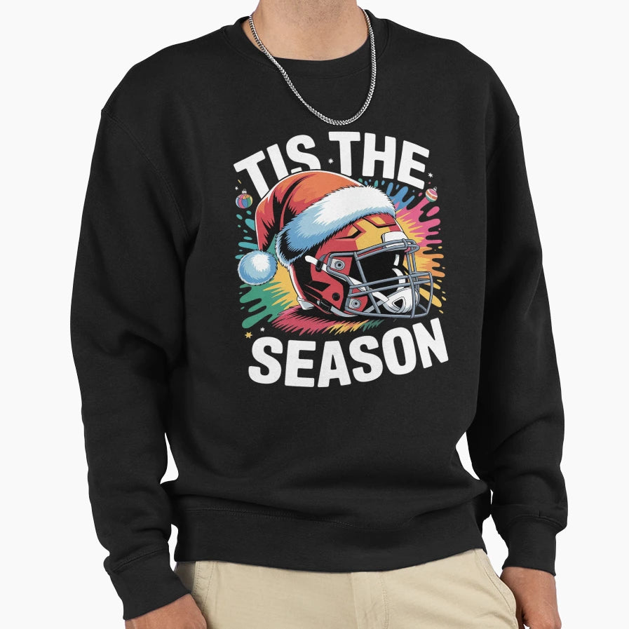 Football American Santa Sweatshirt - Aesthetic Graphic for Adults - T-Shirt, Sweatshirt, Hoodie
