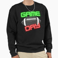 Game Day Neon Football Sweatshirt - Novelty Apparel for Adults - T-Shirt, Sweatshirt, Hoodie