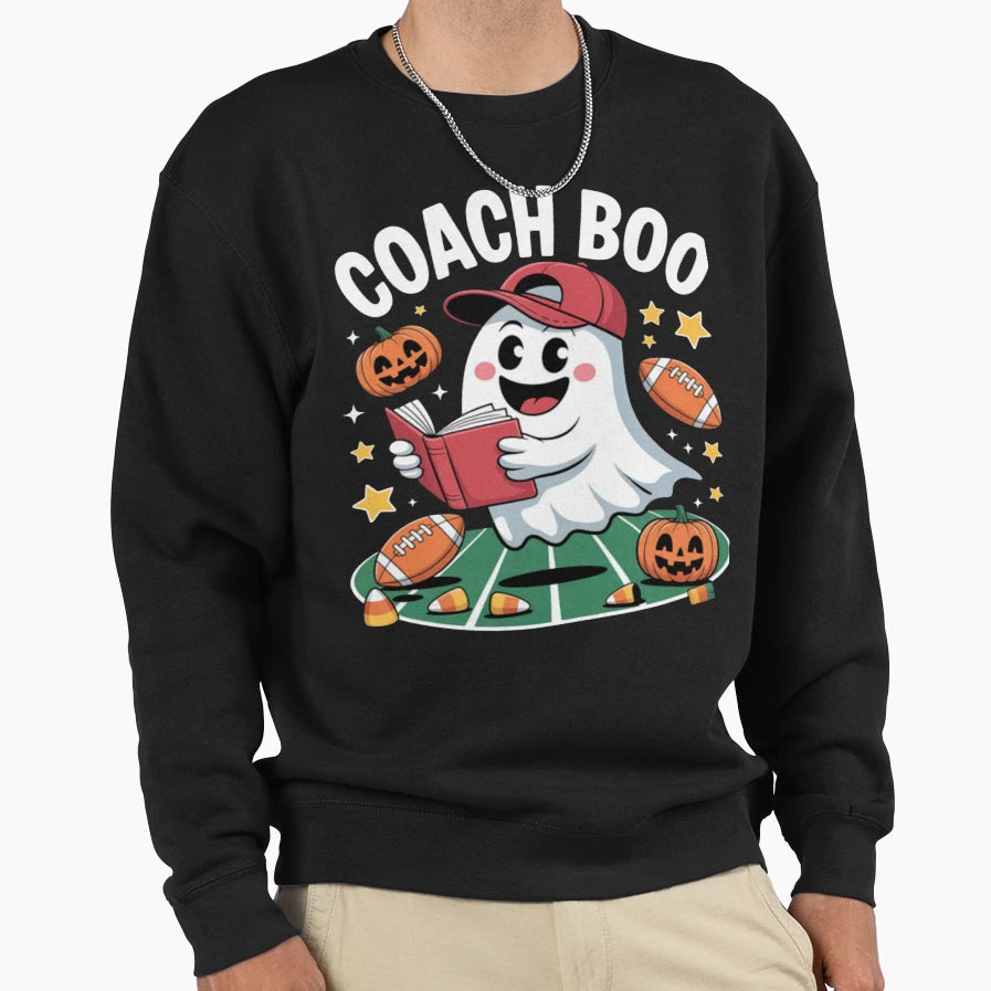 Ghost Football Coach Halloween Sweatshirt - Fun Novelty Design for Adults - T-Shirt, Sweatshirt, Hoodie