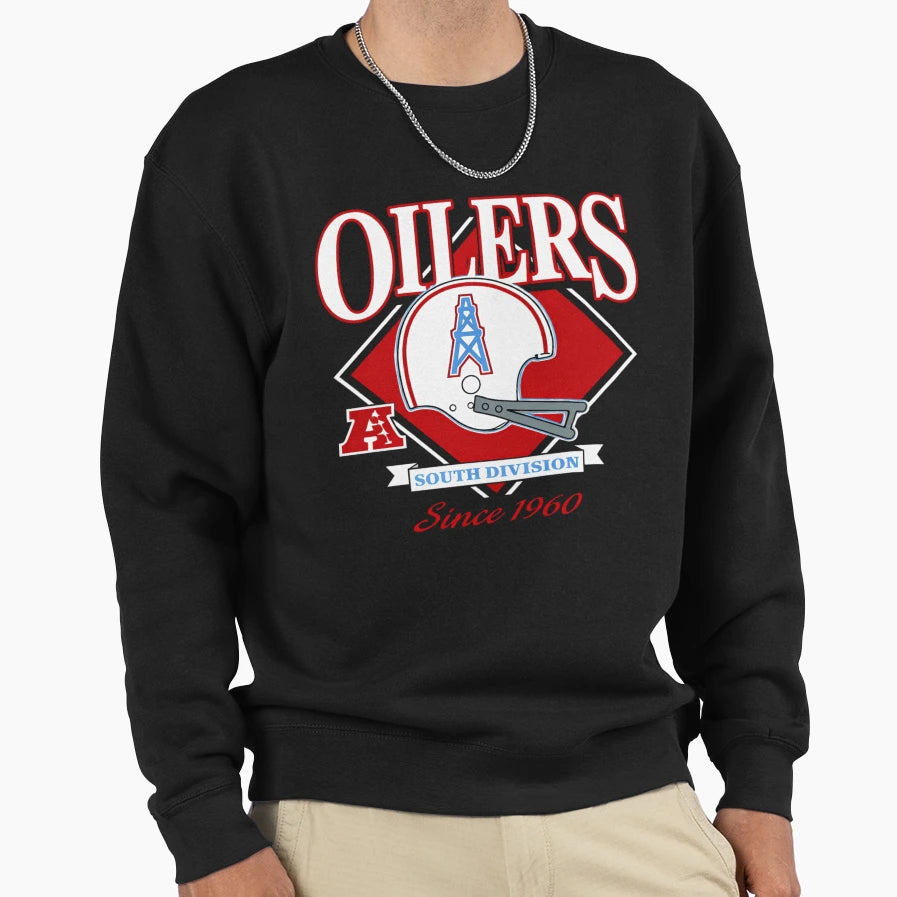 Houston Oilers Helmet Logo Sweatshirt - Casual Everyday Wear for Adults - T-Shirt, Sweatshirt, Hoodie