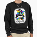 Womens Bleached Mom Life Soccer Sweatshirt - Minimalist Print Men Women - T-Shirt, Sweatshirt, Hoodie