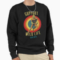 Support Wild Life Raise Sweatshirt - Minimalist Print Unisex - T-Shirt, Sweatshirt, Hoodie