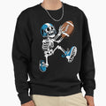 Football Skeleton Halloween Sweatshirt - Streetwear Style Unisex - T-Shirt, Sweatshirt, Hoodie