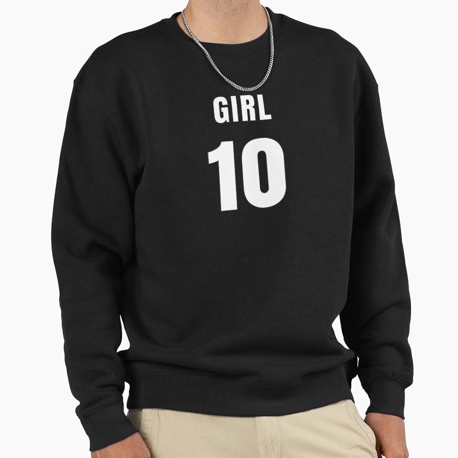 Number 10 Front Sweatshirt - Unique Graphic for Adults - T-Shirt, Sweatshirt, Hoodie