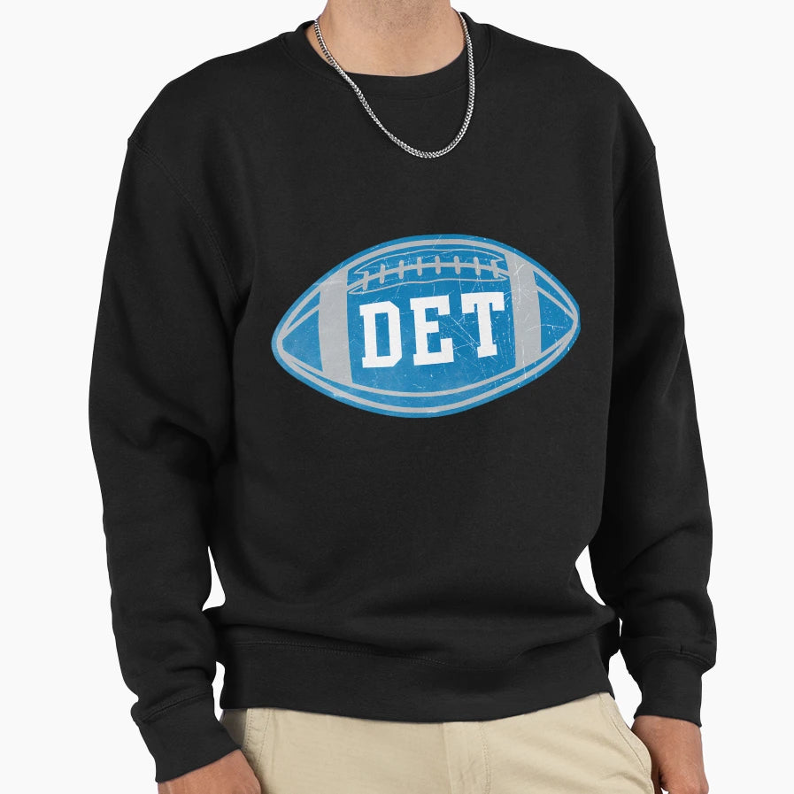 Detroit Football Throwback Sweatshirt - Aesthetic Graphic Unisex - T-Shirt, Sweatshirt, Hoodie