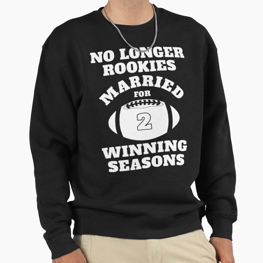 2Nd Wedding Anniversary Football Him Sweatshirt - Trendy Graphic Men Women - T-Shirt, Sweatshirt, Hoodie