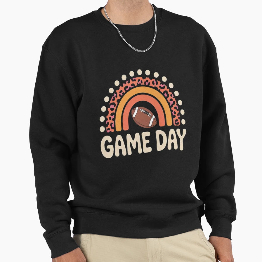 Leopard Rainbow American Sweatshirt - Fun Novelty Design for Adults - T-Shirt, Sweatshirt, Hoodie