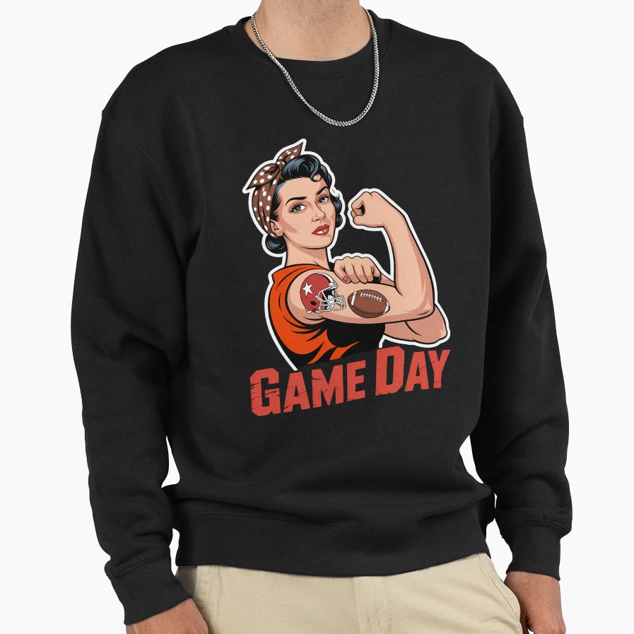 Support Football Game Day Sweatshirt - Aesthetic Graphic Unisex - T-Shirt, Sweatshirt, Hoodie