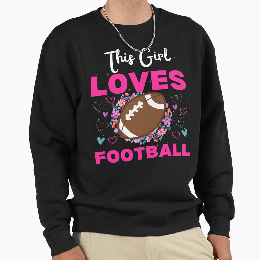 This Loves Football Womens Sweatshirt - Custom Art Print for Adults - T-Shirt, Sweatshirt, Hoodie