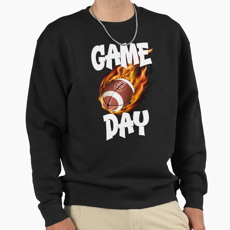 Fun Sports Game Day Football Sweatshirt - Aesthetic Graphic for Adults - T-Shirt, Sweatshirt, Hoodie
